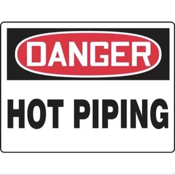 Accuform OSHA DANGER SIGN HOT PIPING 7 in X MCPG022VP MCPG022VP - main